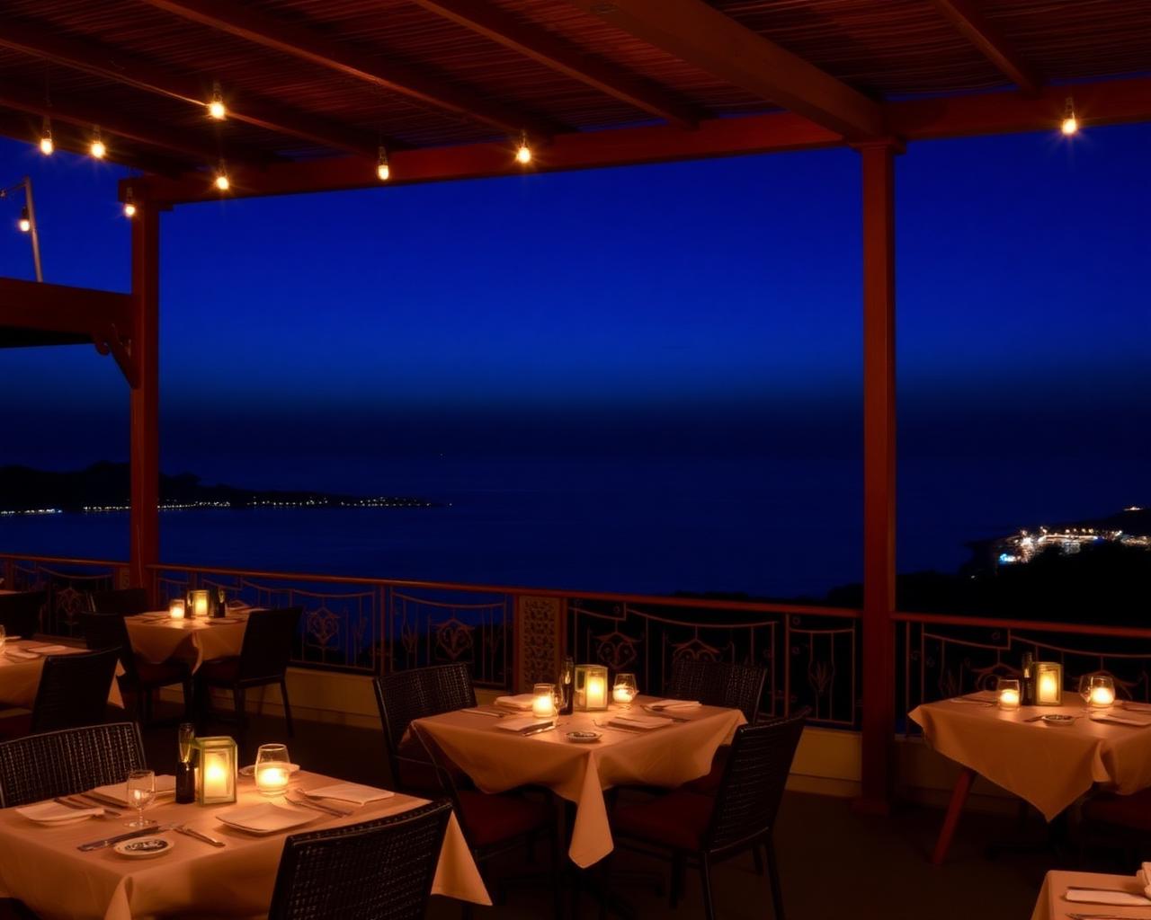 Terraza de noche
